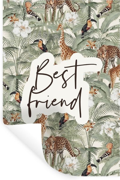 Muurstickers - Sticker Folie - Vriendschap - Best friends - Quotes - Best friend - Spreuken - 20x30 cm - Plakfolie - Muurstickers Kinderkamer - Zelfklevend Behang - Zelfklevend behangpapier - Stickerfolie
