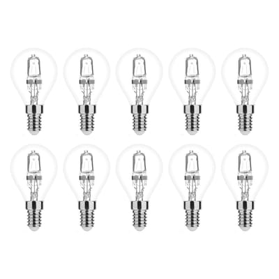 Modee E14 Halogeen Lamp Dimbaar 42W ECO - 624lm - 2700K - Warm Wit - ECO Halogeen Globe Mini P45 - 10 stuks