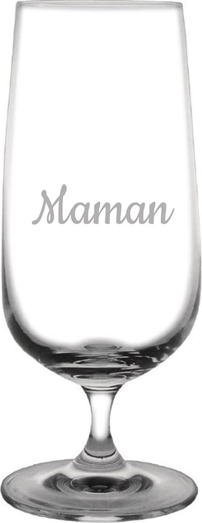 Bierglas op voet gegraveerd - 41cl - Maman