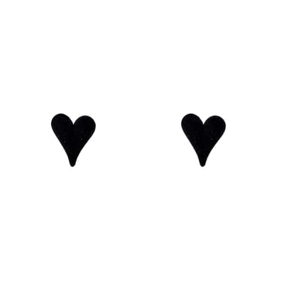 Go Dutch Label Oorknoppen Velvet Heart Black