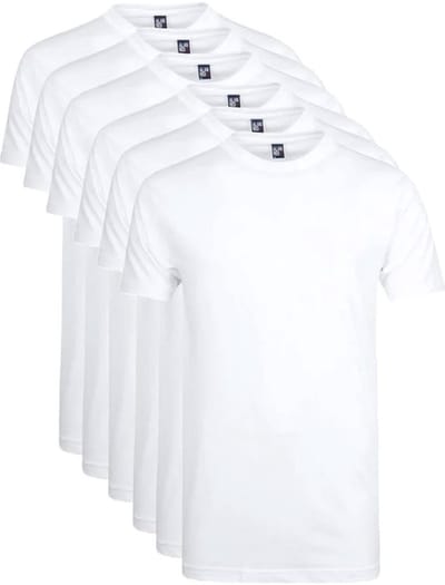 Alan Red Virginia actie T-shirts 6-pack wit