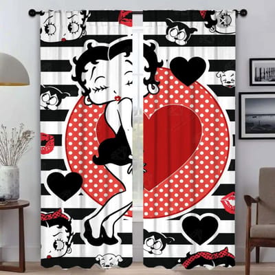 B-bettys BoopS Gordijnen voor Woonkamer Gordijn Verduisterende Gordijnen 2 Stuks Shades Scheidingswand Tule voor Slaapkamer Keuken Elegant W50xH70cmx2pcs-CL
