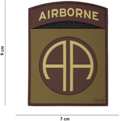 101 Inc Embleem 3D Pvc Airborne 82Nd Groen  Bruin
