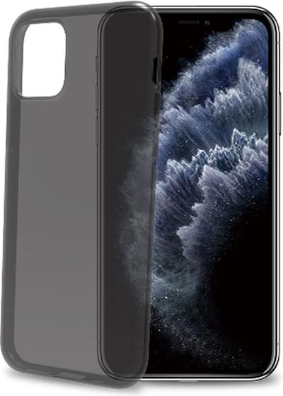 Celly Gelskin Siliconen hoesje - Geschikt voor Apple iPhone 11 Pro - TPU Back cover - Zwart / Transparant