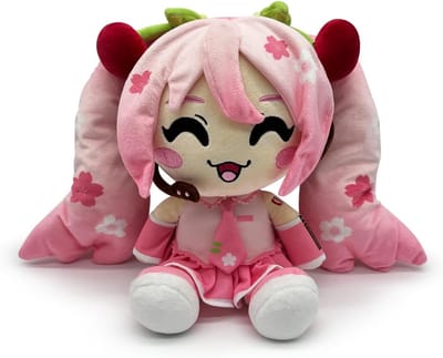 Pluche Figuur - Zachte Pop - Verzamelen Decoratie - Gedetailleerd Ontwerp - 22 cm Hoog - Zwart Roze
