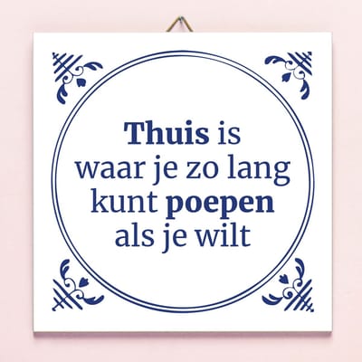 Tegeltje Poepen van Ditverzinjeniet