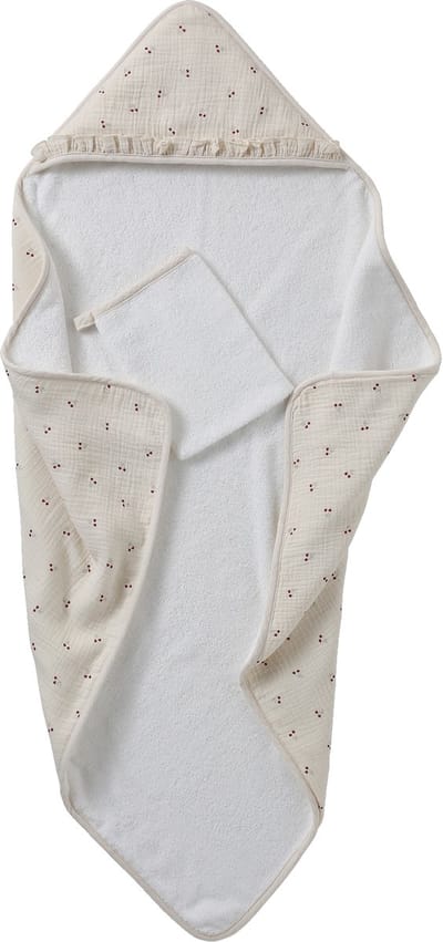 Vertbaudet Personaliseerbare badcape + washand CHERRY