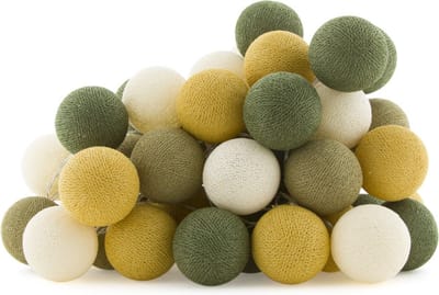Cotton Ball Lights - LED lichtslinger voor binnen - Handgemaakt en Fairtrade - 50 lampjes - Jungle