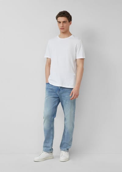 regular fit tapered jeans van katoenmix model 'MAURO'