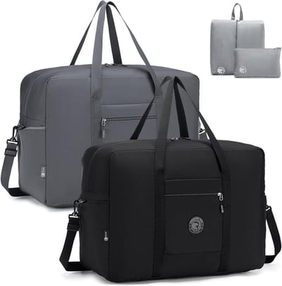 Grote Reisbagage voor Handbagage 55x40x23 cm, Lichtgewicht Cabin Bag voor Weekend en Sport, Vouwbare Koffer met Toilettas en Waterdichte Handtas voor Mannen en Vrouwen