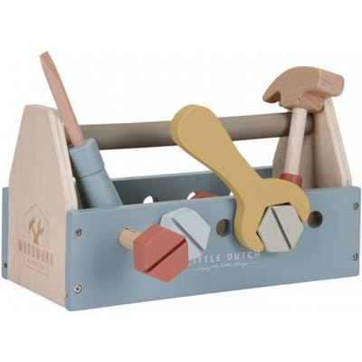 Little Dutch Gereedschapskist FSC Baby- en peuterspeelgoed Bouwen en stapelen Houten speelgoed
