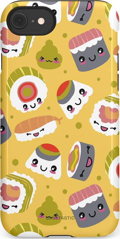 Casetastic Hoesje Geschikt voor Apple iPhone 7/8/SE - Stijlvolle Beschermende Duo-layer Case - Sushi vriendjes
