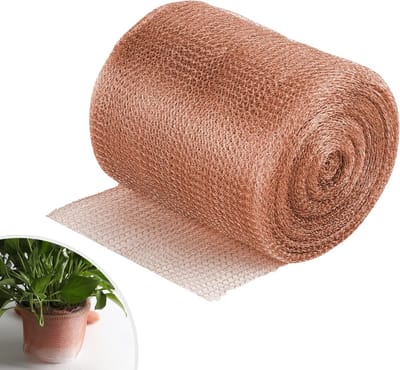 Dailygoody - Koperen Draad Gaas - Flexibel Tegen Ongedierte - Bescherming voor Tuinplanten - 12,5 cm x 24 m - Effectieve Slakkenbescherming - Duurzaam