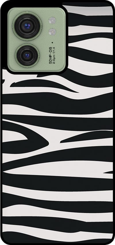 Smartphonica Telefoonhoesje Geschikt voor Motorola Edge 40 met zebra opdruk - TPU backcover case zebra design - Zwart Wit geschikt voor Motorola Edge 40