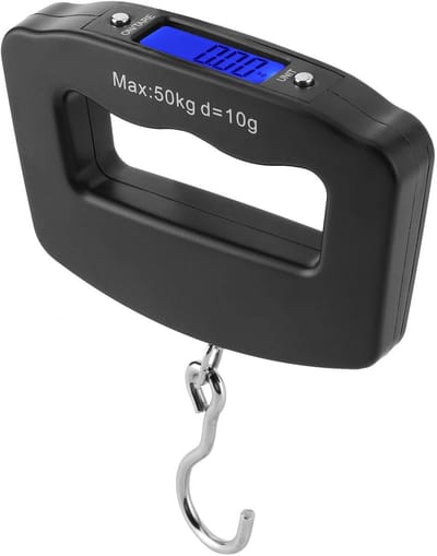 Store_8 - Digitale Visserijweegschaal - Bagageweegschaal 110LB - Draagbaar met groot verlicht LCD - Voor keuken en vissen - Elektronische weegschaa...