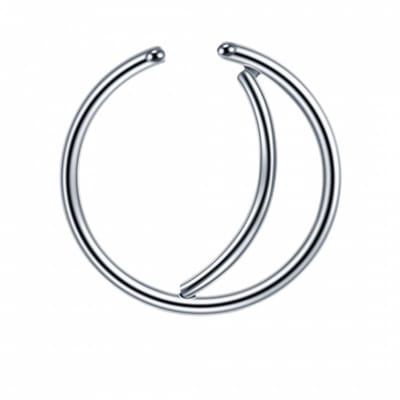 Fake neus ring zilverkleur 10 mm - Charme Bijoux