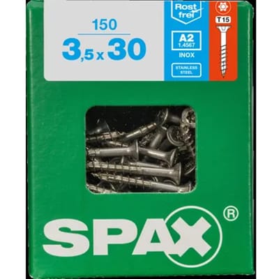 Spax Universele Schroef T-star Verzonken Kop Torx T15 - 3,5x30mm - 150 Stuks