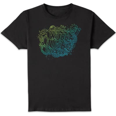 Rick and Morty Wubba Lubba Dub Dub T-shirt - Zwart - XL