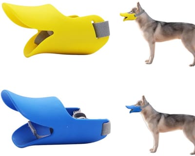 2 stuks - Muilkorf Honden - Zachte siliconen muilkorf hond verstelbaar - verstelbaar & comfortabel – ideaal voor middelgrote honden - Geschikt voor wandelingen, schoonheidsbehandelingen