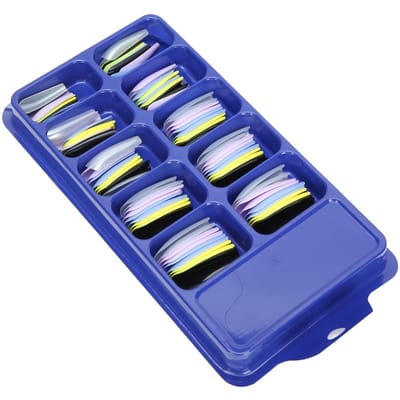 Pure Kleur Volledige Bedekking Nageltip Thuis Salon Stijlvol Kleurrijk Valse Nepnagel Manicure Tool04