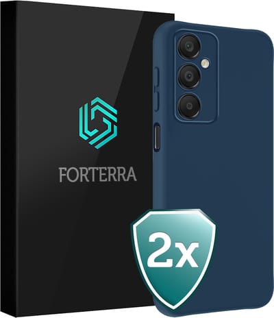 Hoesje 2 Stuks - Geschikt voor Samsung Galaxy A16 - Sterk & Shockproof - Back Cover - Case Siliconen - Telefoon Hoes - Donkerblauw