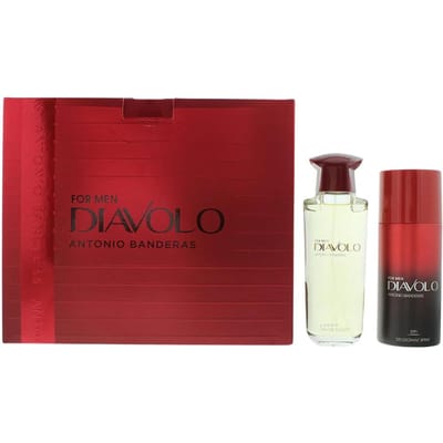 Ensemble Antonio Banderas: Diavolo, Eau De Toilette, Pour Hommes, 100 ml + Diavolo, Protection 24h, Déodorant Spray, Pour Hommes, 150 ml