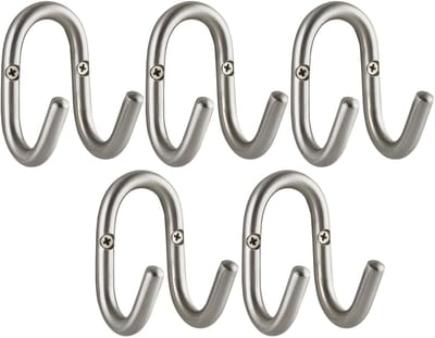 SOTECH 5 stuks garderobehaken FARA 88 x 51 mm echt roestvrij staal geborsteld jashaak wandhaak jashaak hanger