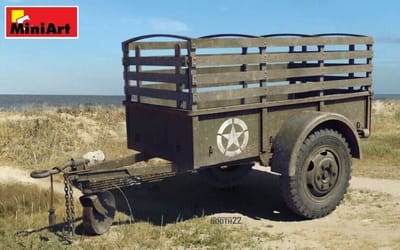 MiniArt Modelbouwpakket Militaire voertuigen - 35436 G-518 U.S. 1T Cargo Trailer Ben Hur Plastic - 1:35 - Modelbouw