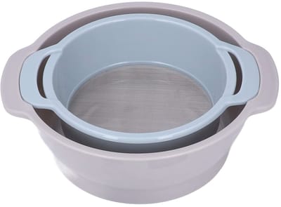 Dailygoods- Pollenzeefset 4-delig - Lichtgewicht - Voedselveilig PP - Stapelbaar Design - Trimschaal met Mesh - Eenvoudige Opslag - Zeefset