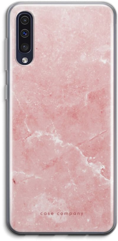 Case Company® - Hoesje geschikt voor Samsung Galaxy A50 hoesje - Roze marmer - Soft Cover Telefoonhoesje - Bescherming aan alle Kanten en Schermrand