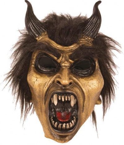Halloween horror verkleedmasker Duivel - met hoorntjes - latex - volwassenen - one size