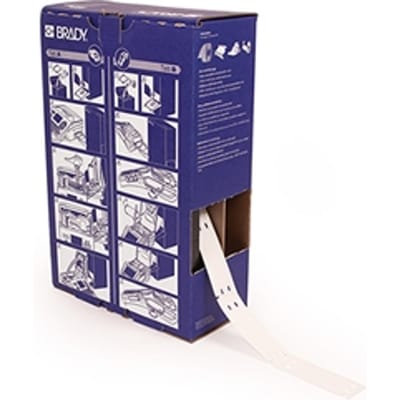 Brady BM-25x75-348-WT polyolefin tags wit | 25 mm x 75 mm (origineel)