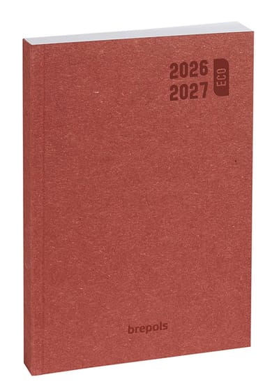 Brepols agenda 2026-2027 - ECO PURE - Schoolagenda - 1 dag per pagina - Soepele omslag - Dagoverzicht - Rood - 11.5 x 16.9 cm