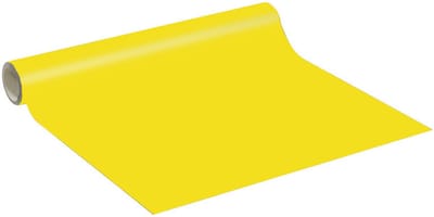Decoratieve zelfklevende vinylsticker op rol per meter - Wasbare, waterdichte sticker voor muren, keukens en meubels - 60 cm x 50 m - Kanariegeel