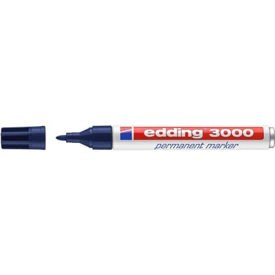 edding 3000 permanent marker rond - Staalblauw - 1 stuk