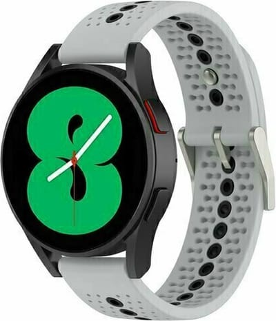 By Qubix - 22mm - Dot Pattern siliconen bandje - Grijs - geschikt voor Huawei Watch 3 / 4 / 5 (pro) - 46mm & geschikt voor Huawei Watch GT / GT 2 / GT 3 (pro) / GT 4 (pro) / GT 5 (pro) / GT 6 (pro) 46mm / Ultimate / Ultimate 2