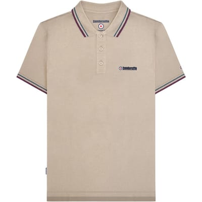 Lambretta Heren Twin Tip Poloshirt (Steen/Maan/Oceaan/Winterbloei)