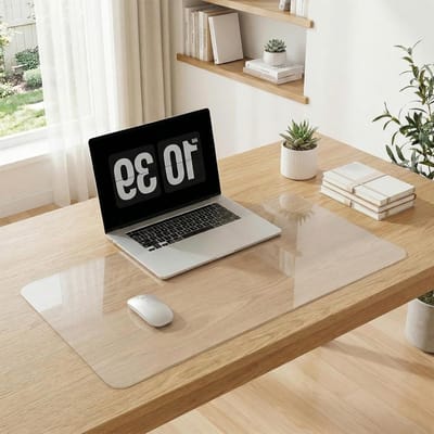 Duidelijke Bureau Onderlegger 35 x 60 cm voor een Opgeruimd Werkgebied en Bescherming van Bureauoppervlak