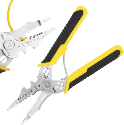 Draadknipper Tang - Veelzijdige Tang - Elektrische Klussen - 8-in-1 Functies - 195 cm - Geel