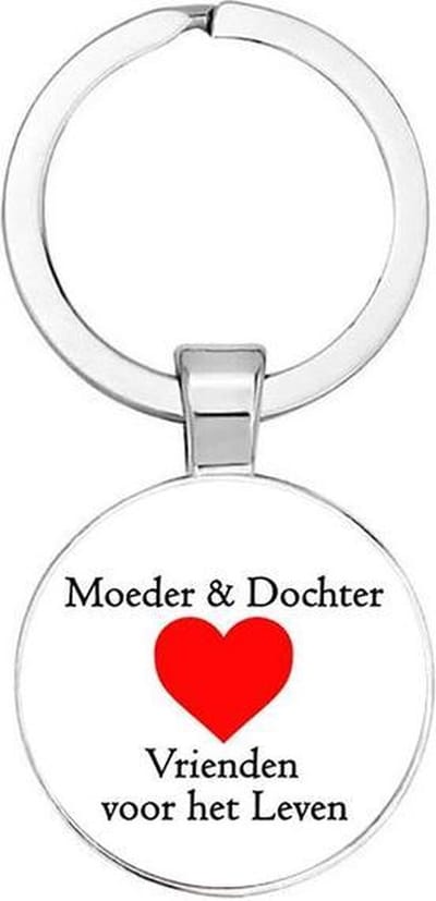 Akyol - Moeder & dochter vrienden voor het leven Sleutelhanger - Liefde - Moeder en Dochter - Leuk kado voor je moeder & dochter - 2,5 x 2,5 CM