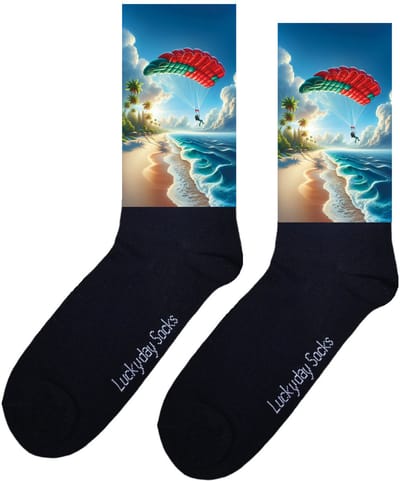 Luckyday Socks - Unisex sokken - Parachute rood - cadeau sokken - Maat 37-44