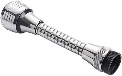 Draaibare kraanbevestiging - Kraankop - Waterbesparende Kraan Sprayer - Flexibele kraanbeluchter - 360 graden draaibaar - Spatwaterdicht - Universele kraankop - Geschikt voor keukens en badkamers - Zilver