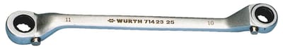 Wurth - Ratelringsleutel gebogen - Metrische ringratelsleutel Met POWERDRIV®-aandrijving x 1 st Sleutelwijdte 12 x