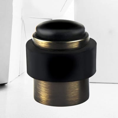 Koperen Deurstopper - Deurwig Metalen Stopper - Deuren Open Houden - Rubberen Antislip Basis - 700 Gram - Koper