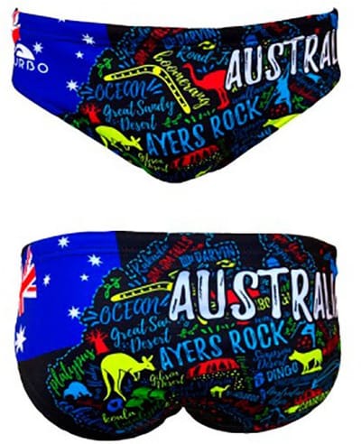 Turbo Australia Draw Zwemslip Blauw 4XL Man