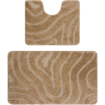 Kleden Rugsx Tweedelige badkamerset tapijt SUPREME WAVES, Golve 60x100 cm