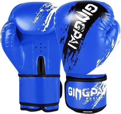 Nivard Bokshandschoenen - Kickboks Handschoenen - Boxing Gloves Set - Vecht Handschoenen - Heren - Dames - Blauw - Kind