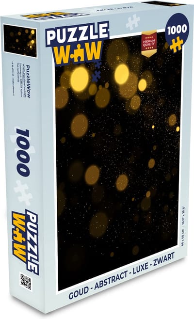 Puzzel Goud - Abstract - Luxe - Zwart - Legpuzzel - Puzzel 1000 stukjes volwassenen