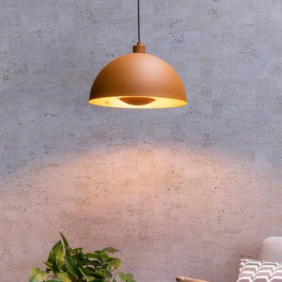 Lucide SIEMON - Hanglamp - Ø 40 cm - 1xE27 - Okergeel
