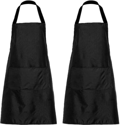 Dailygoods- Keukenschort 2 Stuks - Verstelbare Koksschorten - Uniseks Schorten - Kookschort - Multifunctioneel - 60 x 70 cm - Polyester - Koks Schort